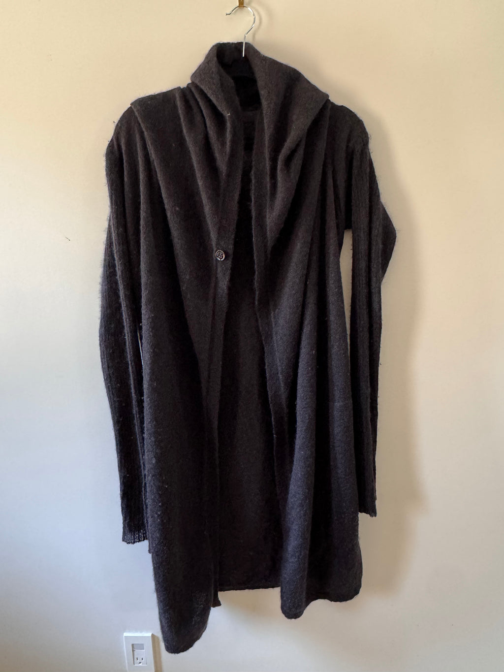 Rick Owens Mountain Hooded Knit Cardigan Mountain SS2012– Super Kid Mohair / Silk