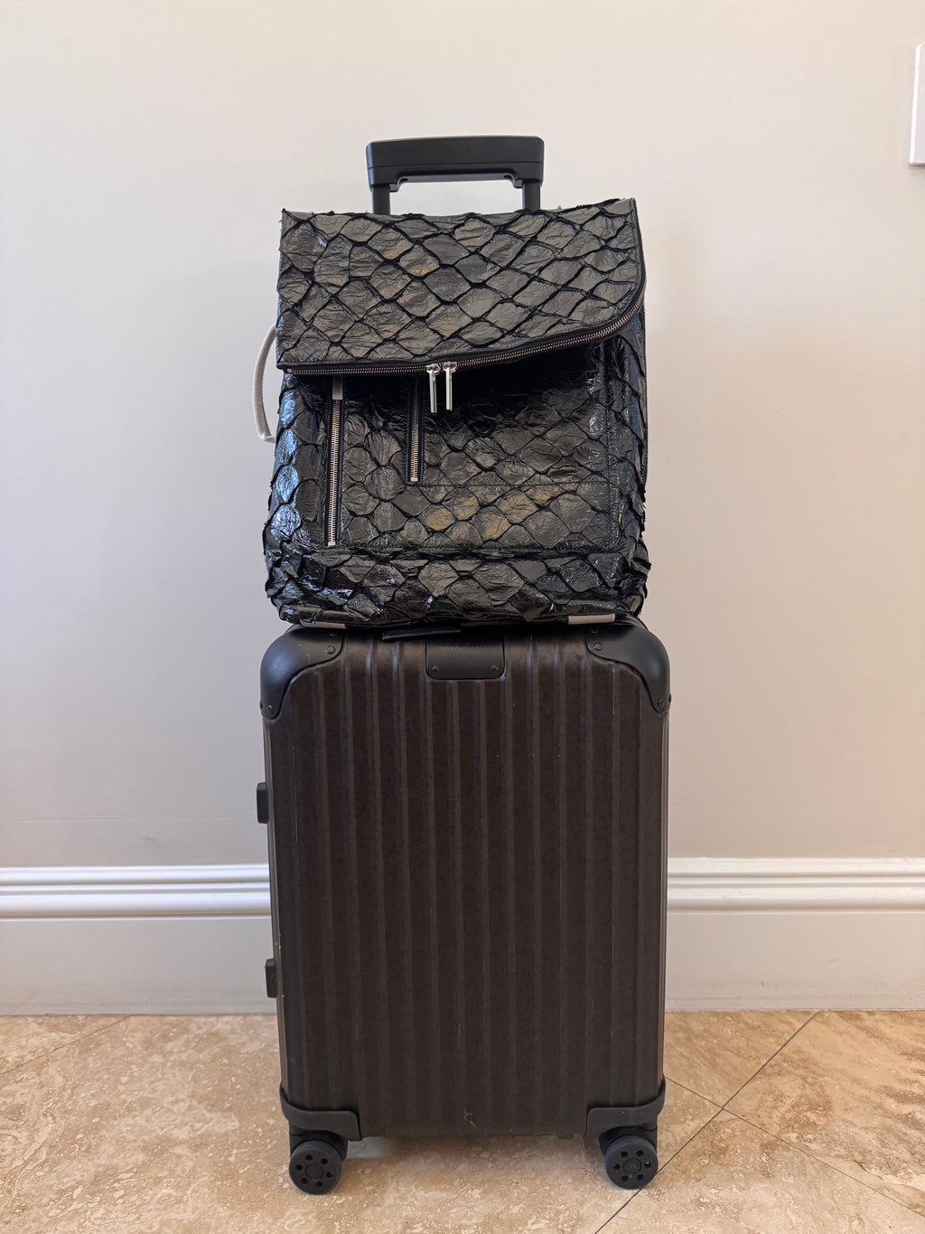 Rick Owens FOGACHINE SS22 Pirarucu backpack