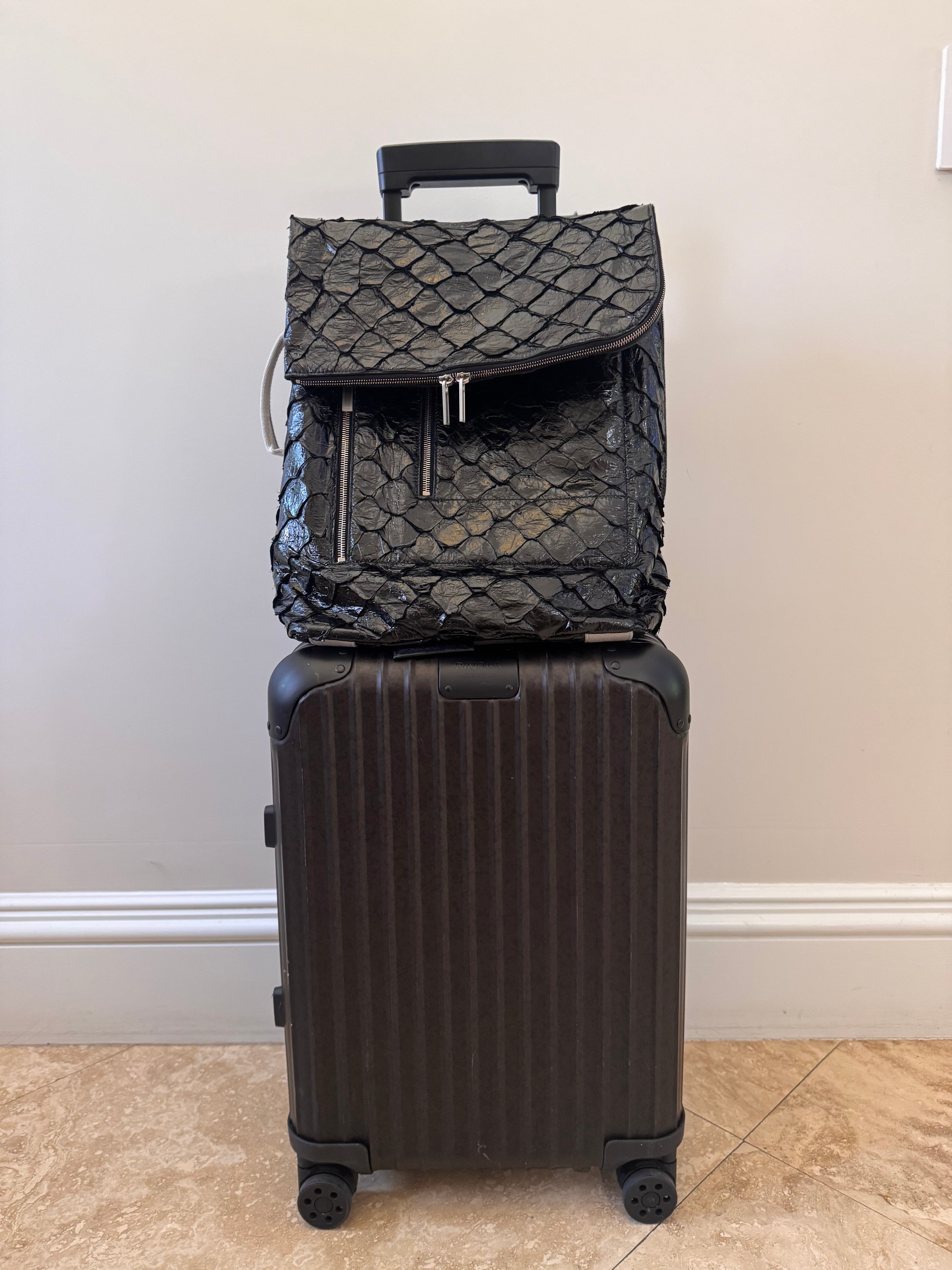 Rick Owens FOGACHINE SS22 Pirarucu backpack