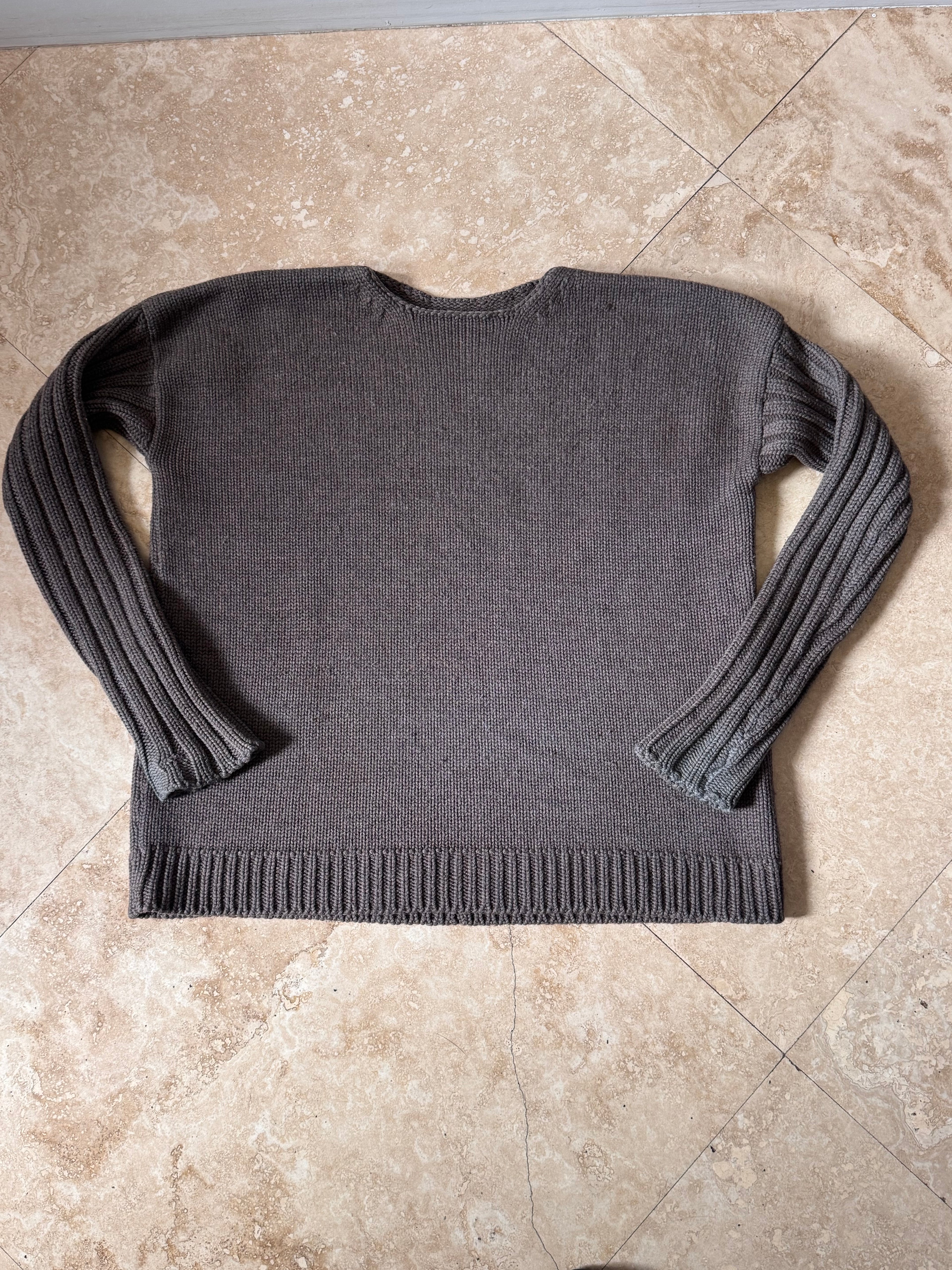Rick Owens FW2000 “Dust” Sculptural Wool Knit Sweater