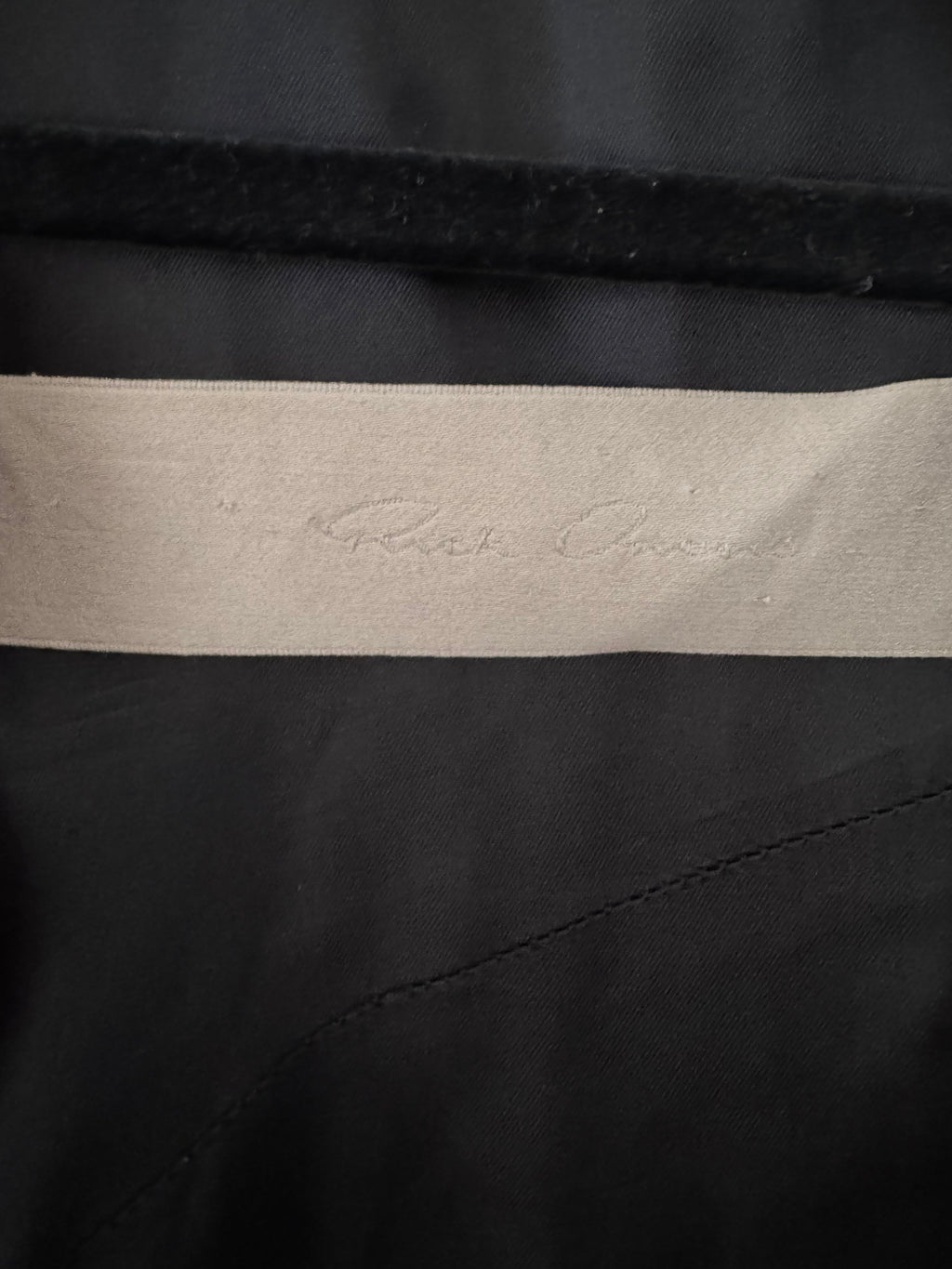 Rick Owens SS16 “Cyclops” Draped Flight Jacket in Cupro / Viscose — Black