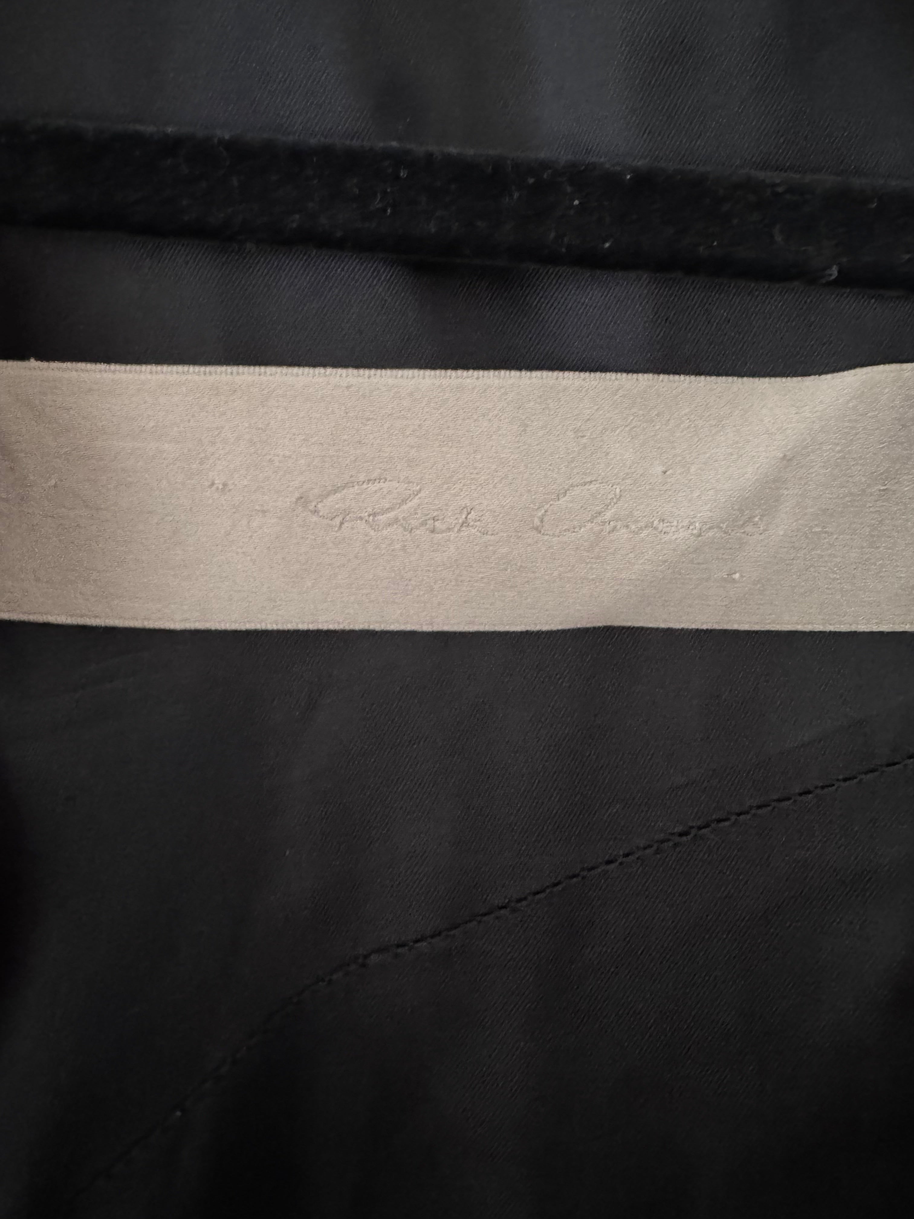 Rick Owens SS16 “Cyclops” Draped Flight Jacket in Cupro / Viscose — Black