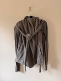 Rick Owens Dust Wrap Hoodie Jacket w/ Tie Closure