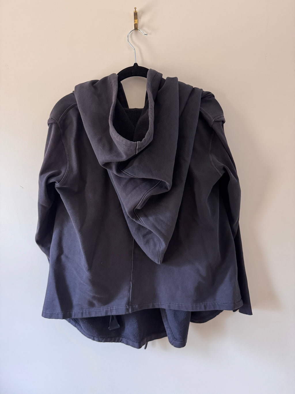 Rick Owens DRKSHDW Wrap Hoodie Jacket w/ Tie Closure BLACK