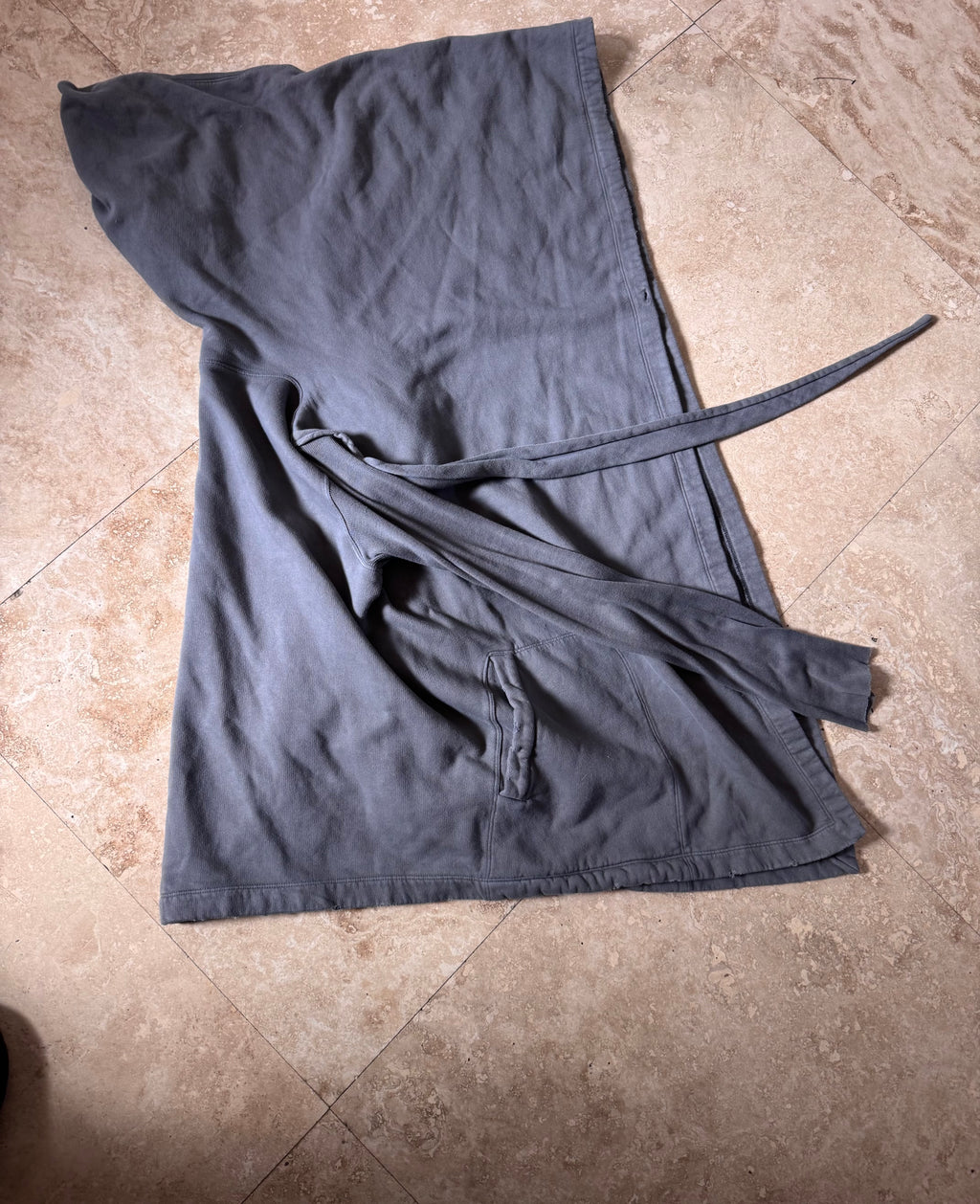 Rick Owens Dust Wrap Hoodie Jacket w/ Tie Closure