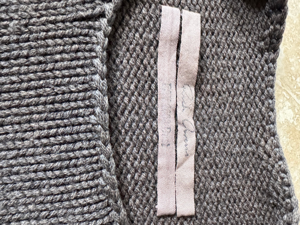 Rick Owens FW2000 “Dust” Sculptural Wool Knit Sweater