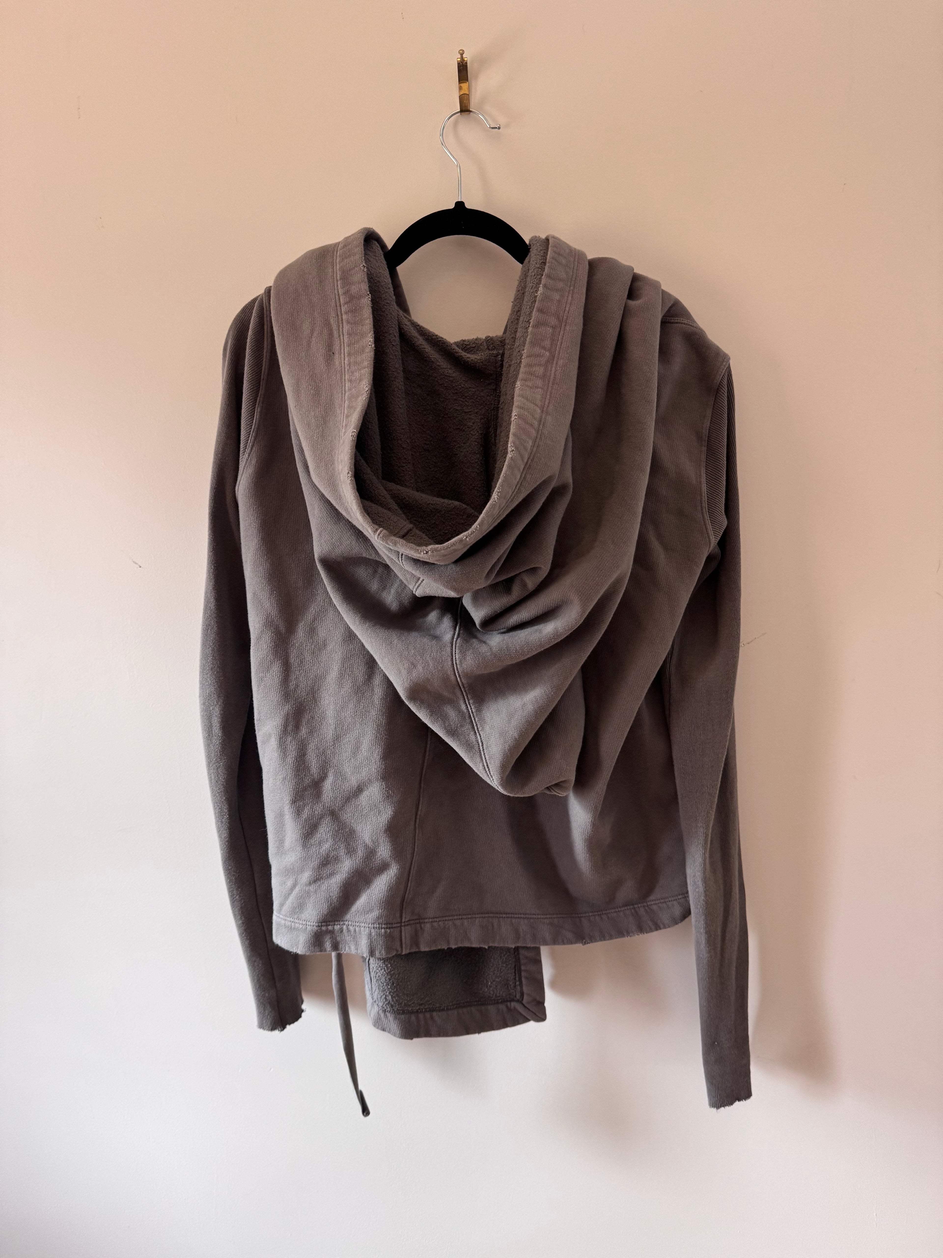 Rick Owens Dust Wrap Hoodie Jacket w/ Tie Closure