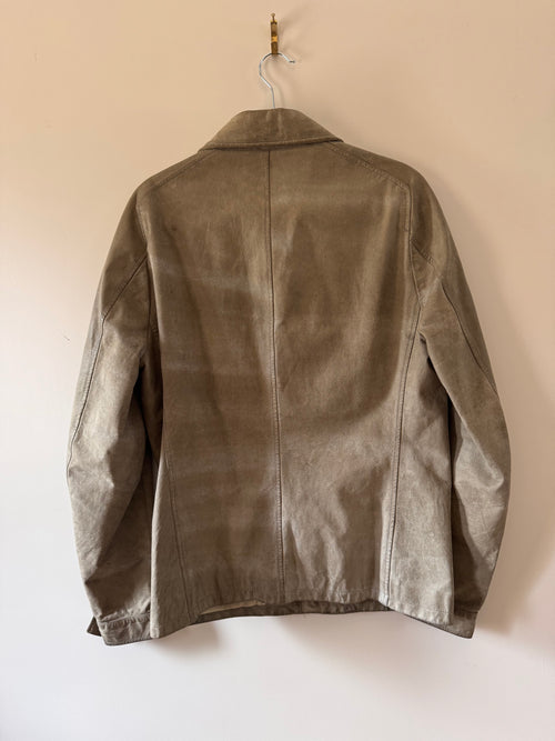 Carol Christian Poell 2002 Pigskin Leather Neck-Buckle Jacket – Size 48 (Medium)