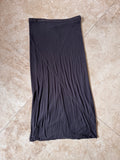 Rick Owens Lilies Stretch Viscose Jersey Midi Skirt Black IT 40